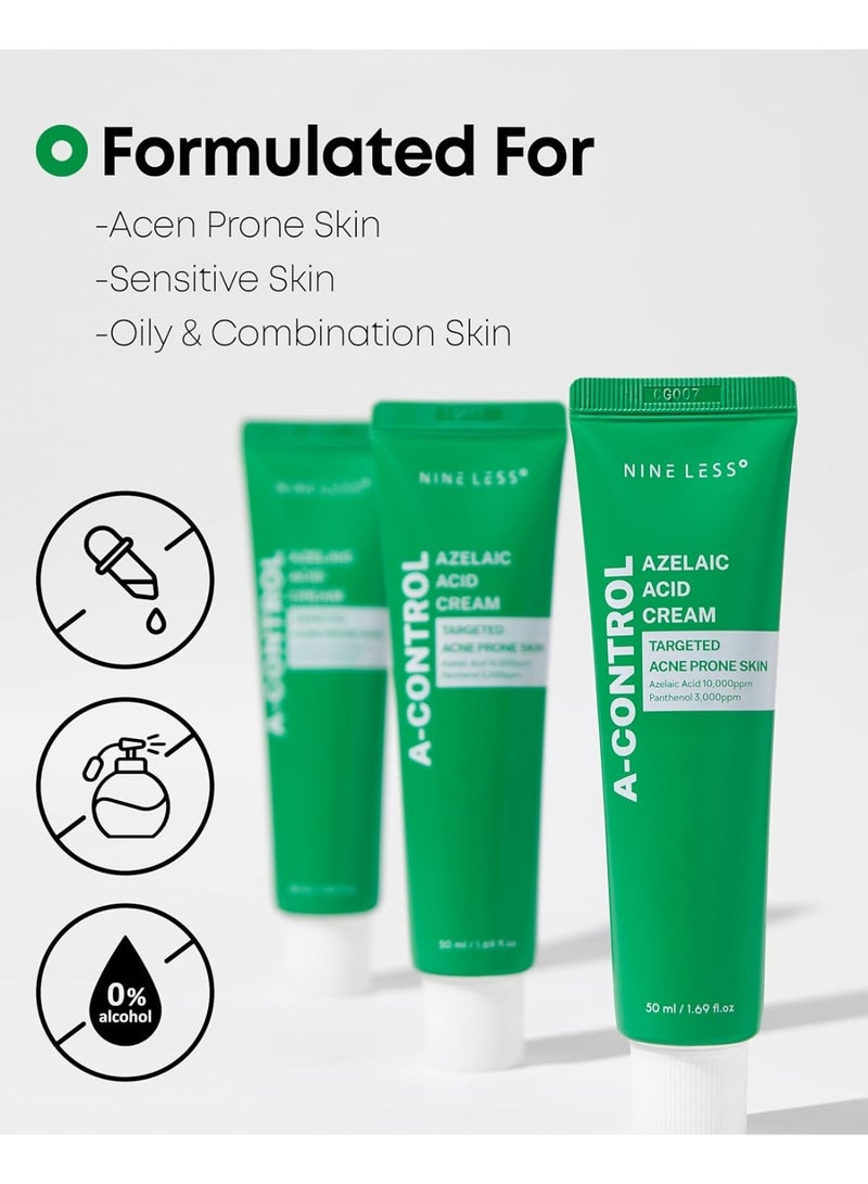 NINELESS A-Control Azelaic Acid Cream – Korean Blemish Clear Moisturizer for Face - Acne-Fighting & Hydrating for Clearer Skin - Blemish Relief, Soothing Recovery, 1.69oz. - Image 5